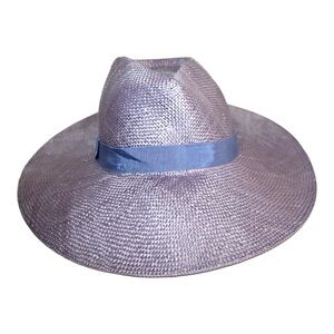 Eugenia Kim Harlow Sisal Fedora Straw Hat Lavender Women's OS NEW $395